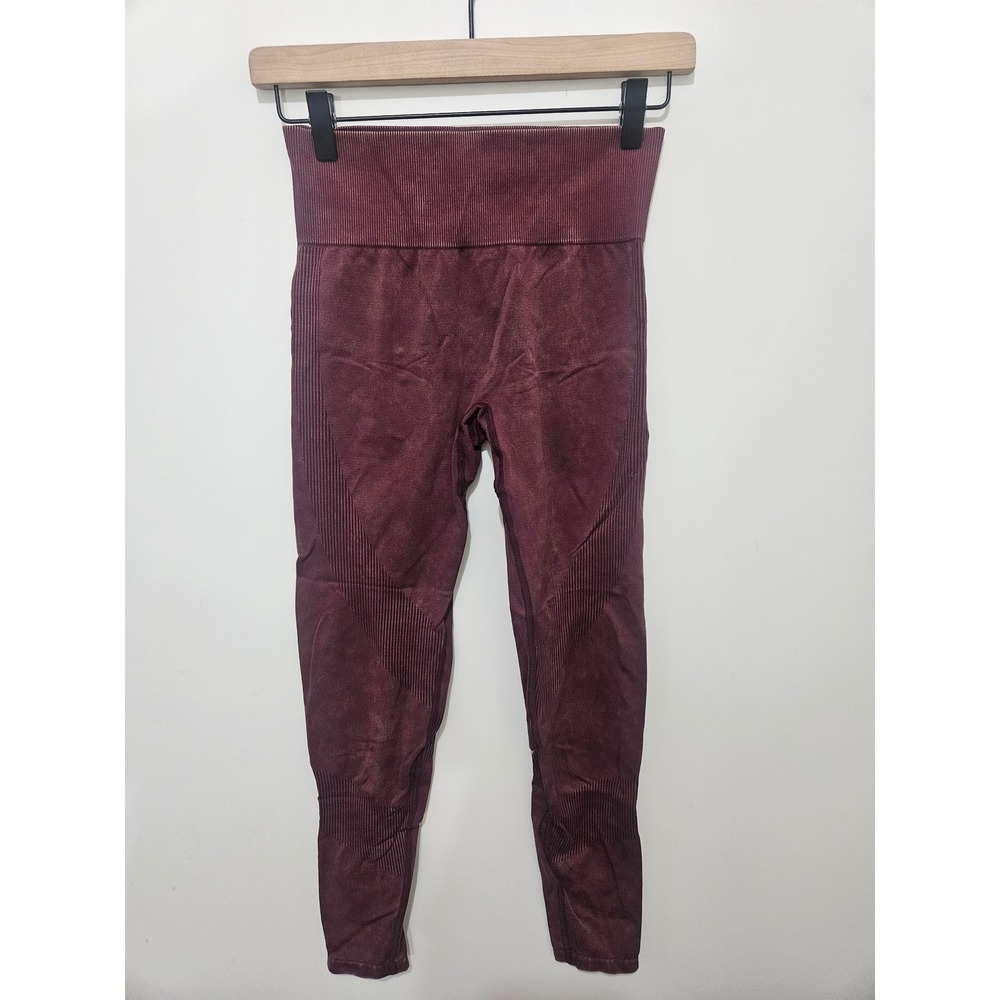 PINK‎ Victorias Secret Burgundy Seamless High Waist Contour Leggings Womens S